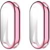 WIIKAI 2 Pacchi Cover Morbide Compatibile con XiaoMi Mi band 9,con Xiaomi Mi Smart Band 9 Custodia Proteggi Schermo TPU, Protettiva Case.(Rosa)