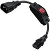 YINGAYOU Cavo C13 C14 con Interruttore 250V 10A Nero, 0.5 m | C13 C14 Prolunga con Interruttore 3 x 1,0 mm² Cavo ad Alte Prestazioni per Monitor, Computer, Pedali per Chitarra