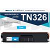 LCL Cartuccia toner Compatibile TN-321 TN-326 TN321 TN326C TN321C 3500 page | Sostituzione per Brother HL-L8250CDN HL-L8350CDW MFC-L8600CDW MFC-L8850CDW MFC-L8650CDW DCP-L8400CDN DCP-L8450CDW(1 ciano)
