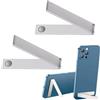 AUEFUDQ Cavalletto per Telefono Cellulare 2Pack,Supporto per Telefono Verticale e Orizzontale per Scrivania, Supporto per Telefono Regolabile Compatibile con iPhone, iPad- Argento