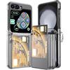 KNOXS Cover per Samsung Galaxy Z Flip 6, Le schede possono essere inserite Cover Ultra Sottile PC Samsung Galaxy Z Flip 6 Custodia Antiurto Anti-impronta Leggero Protettiva (Trasparente)