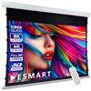 ESMART Expert XTR schermo tensionato, larghezza totale 297 cm, telo: bianco | Area di proiezione 266 × 149 cm, formato 16:9, telo bianco per home cinema e presentazioni, telecomando incluso