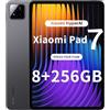 Xiaomi Pad 7 Tablet, 11,2 Pollici, 8 + 256 GB, Display 3,2 K 144 Hz, Snapdragon 7 + Gen 3, Batteria 8850 mAh, HyperAI, Altoparlante Quad, Esperienza Desktop Senza Soluzione di continuità, Grigio