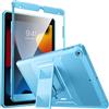 MoKo Antishock Cover per iPad 9a Gen/8a Gen/7a Gen 2021/2020/2019, Blu | Custodia Full Body Coperta Protettiva Anti-urti Protezione Completa e Sporco con Pellicola Integrata per iPad 10.2''