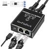 GovFlmTech Switch Ethernet 3 Porte - Splitter LAN 1 a 3 1000 Mbps con Cavetto Alimentazione USB-C - Collettore LAN Gigabit per Computer, HUB, Switch, Set-top box, TV e altro