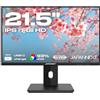 JAPANNEXT Monitor 21.5 IPS Full HD (1920x1080) | HDR | Ricarica tramite USB-C (65W) Altezza e inclinazione regolabili (HSP) | G-Sync/FreeSync | JN-I215FLFHSP-C65W