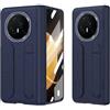 DAJIETOU Custodia protettiva compatibile con Honor Magic V3, pellicola protettiva integrata, custodia protettiva integrale con cavalletto e cinturino per le dita, custodia antiurto per Magic V3 (blu)