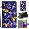 KENHONER Custodia per Samsung Galaxy A52 5G/4G/A52s 5G, Farfalla | Portafoglio Pelle PU, Magnetica, Resistente Agli Urti, Scomparto Carte Credito, Pieghevole, Flip Libro, Motivo