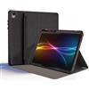 TECHGEAR Smart Case per Samsung Galaxy Tab S11 11 (SM-X730 / SM-X736) con S Pen, sottile custodia protettiva in pelle PU con supporto, visualizzazione multi-angolo e accensione e spegnimento
