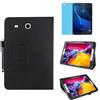 MEIYOUQI Custodia per Samsung Galaxy Tab A 7.0 Inch 2016 (SM-T280 T285),Sottile Pelle Multi-angli Stand Protezione totale Tablet Cover Caso Con Penna Stilo, Pellicola Per Schermo (Black)