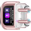 Thunelec 2026 Cuffie Bluetooth, 48 Ore Auricolari Bluetooth 5.4 Touch Screen, ANC/ENC Cancellazione Rumore Cuffie Senza Fili, 5 Equalizzatore, Stereo Hi-Fi Cuffie Wireless, IPX7 Impermeabile Cuffiette Oro Rosa