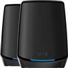 NETGEAR Orbi WiFi 6 Mesh (RBK862SB) | Sistema Mesh Tri Band | Copertura di 500 m² e 100 dispositivi | Velocità fino a 6 Gbps (AX6000) | Compatibile con tutte le scatole | Ideale pareti molto spesse| 1