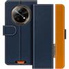 UOGNADGD Custodia in pelle a righe per Doogee Fire 7 Ultra 5G - Blu | 6.6 Custodia portafoglio flip con blocchi di colore, chiusura magnetica, supporto e portacarte