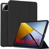 QJONSIU Cover Compatibile con Xiaomi Poco Pad X1 2025, Funzione Stand, Antigraffio Protettiva in TPU, Ultra Sottile Intelligente Kickstand Case-Nero
