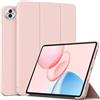 MGUEIAO Cover Compatibile con Honor Pad 10, Custodia in Pelle PU Ultrasottile con Supporto Trifold, Retro in TPU Morbido, Antiurto - Pink