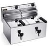 Friggitrice da Bar Elettrica da Banco Snack, Eldorado 8+8R, con Rubinetto - Trifase
