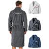 KDO MAGIC Accappatoio da bagno personalizzato per uomo | Idea regalo | 100% cotone | Nome ricamato | Regalo per la festa del papà | Papà | Nonno | Compleanno | Natale
