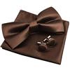 Alizeal Mens Party Bow Tie, Hanky e Gemelli Set