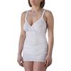 Felis Confezione da 3 Camiciole Spallina Donna Classico, Cotone Costina e Traforato, Top Canotta, Bianco, Traspiranti e Comode, Persone Anziane