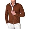 D'Arienzo Bomber Pelle Camoscio Color Cuoio Uomo Primaverile Vera Pelle 1006