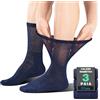 BRISIRA CoolMax Calzini Diabetici Uomo Donna 3 Paia Calze Cotone Medi senza Elastico & senza Cuciture Calze Sanitarie Imbottita Traspirante