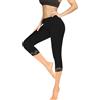 Geyuwoz Capri Leggings Donna 3/4 Leggins Sportivi in Cotone 1-Pack Neri M | Pantaloni Capri Donna Estivi, Pancia Opaco Pizzo Leggings Yoga, Elastici Morbido per Sportivi o Casual, Neri Bianco