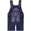 Schöneberger Trachten Couture Salopette bavarese per bambini, pantaloni in pelle in pile terry con ricami, tuta, pantaloni tradizionali Joni