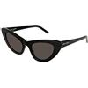 Yves Saint Laurent SAINT LAURENT SL 213 LILY-001 52 Donna ACETAT Sunglasses, Black-Grey, nero-nero-grigio, 58
