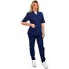 TCD possibilità Ricamo: OP153D Completo Zip Divisa da Donna, Casacca e Pantalone per Estetista, Infermiera, operatore Sanitario, farmaceutico, Uniforme Vari settori