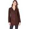 D'Arienzo Trench in Vera Pelle Donna Scamosciato Beige Sfoderato Cappottino Cora
