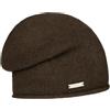 Seeberger Berretto Long Beanie in Cachemire Donna - Lavorato a Maglia Oversize Autunno Estate Primavera Inverno Estate/Inverno - Taglia Unica Marrone Scuro