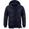 TOMEEK Giubbotto Invernale Uomo Giacca Caldo Giubbino Inverno in Pile Cappotto Spesso Parka Cappotti Antivento Elegante Casual con Cappuccio e Tasche Giacche