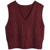 Tongmingyun Maglione da Donna, Senza Maniche, con Scollo a V, Elegante, Lavorato a Maglia, Casual, da Donna, Autunno, Inverno