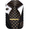 Hi-Tie Cravatte da uomo in seta formale tessuta cravatta tasca quadrata gemelli clip set per matrimonio lavoro