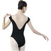 Fymlok Abito da Danza Classica,Tutu Ballerina Bambina Body Da Danza Classica A Maniche Corte For Adulti, Body Da Ginnastica Basic Nero/bianco, Abbigliamento Da Yoga For Donne, Abbigliamento Da Danza For Ball