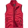 YOSUWOAI Gilet estivo da uomo, con tasche multiple, leggero, traspirante, senza maniche, in softshell, sportivo, per caccia, pesca, campeggio, sport
