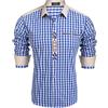 COOFANDY Camicia da uomo a scacchi a maniche lunghe Trachten Oktoberfest camicia tradizionale bavarese camicia di cotone camicia scozzese Country Shirt