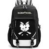 LKY STAR Anime Hazbin Hotel Sacchetto di Scuola Daypack Zaino Viaggio Backpack da Scuola Zainetti per Ragazze Donna