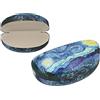 CARMANI - Occhiali da sole duro protettivo Case Box Titolare con vernice con V. Gogh, La notte stellata, Multicolore