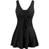 Wantdo Costume da Bagno Donna Curvy Intero con Controllo Pancia Tankini | Vita Alta, Modellante,Push-Up, Senza Ferretto,con Shorts/Gonnellino Integrati,Taglie 44-58,Moda da Spiaggia, Vacanze Estive
