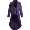 Maeau - Cappotto da uomo vintage medievale smoking rinascimentale cappotto steampunk gotico giacca retrò vittoriano giacca punk cappotto morbido traspirante pirata party abiti