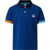 NORTH SAILS Polo Bambino in piqué di Cotone Bio con Profili a Contrasto