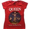 Queen T Shirt One Bites The Dust Band Logo Nuovo Ufficiale da Donna Skinny Fit
