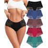 Sth Big Mutande Donna Alta Vita in Cotone e Pizzo Slip Donna Leggere e Traspiranti Intimo Femminile in Pizzo Eleganti e Comode per Ogni Occasione