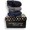Lucchetti Socks Milano Calze Lunghe Caldo Cotone Fantasia Made in Italy, Confezione Scatola Regalo Elegante, Calzini Lunghi Invernali Alta Qualità Confortevoli per Uomo