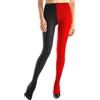 LNQ LUNIQI Women's Two-Tone Tights 120 Denier Opaque Tights Contrast Women for Carnival Halloween Theme Party, 3-Color