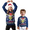 United Labels The Grinch Maglione di Natale per Bambini - Merry Grinchmas Felpa Pullover Invernale a Maglia Brutto Maglione di Natale Blu (DE/NL/SE/PL, Numerico, 122, 128, Regolare, Blu)