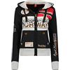 Geographical Norway Flyer Lady - Felpa Donna Zip Hoodie Tasche - Pile Donna Maglione Manica Lunga Giacca Cappuccio - Abito Ideale Primavera Estate Autunno Inverno Stagione