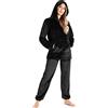 CityComfort Set Pigiama Donna Invernale in Pile, Pigiami con Cappuccio, 2 Pz Abbigliamento da Casa, Regalo Donna Adolescenti