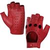 Harssidanzar Donna Guanti da guida in pelle senza dita da Mezzo dito sfoderato in montone GL012